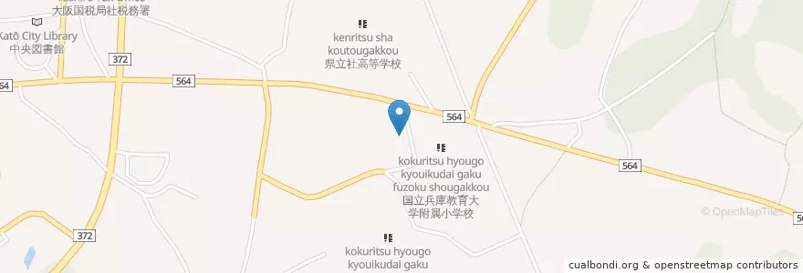 Mapa de ubicacion de 兵庫教育大学学校教育学部附属幼稚園 en 日本, 兵庫県, 加東市.