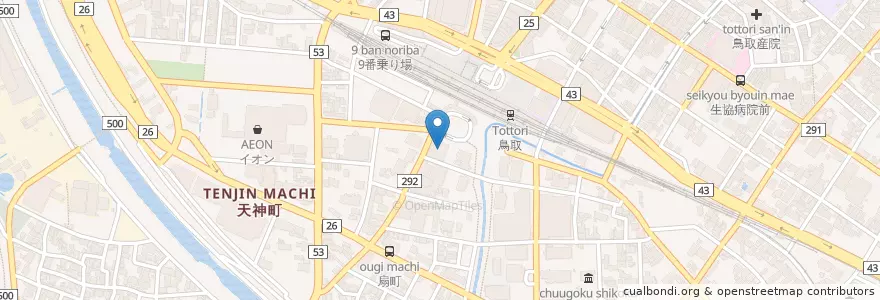 Mapa de ubicacion de 労働者健康福祉機構 鳥取産業保健推進センター en Japão, 鳥取県, 鳥取市.
