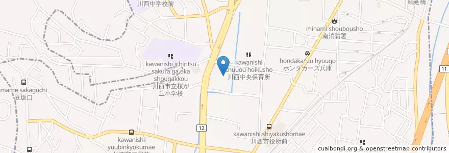 Mapa de ubicacion de 協和会協立病院 en Япония, Хёго, 川西市.