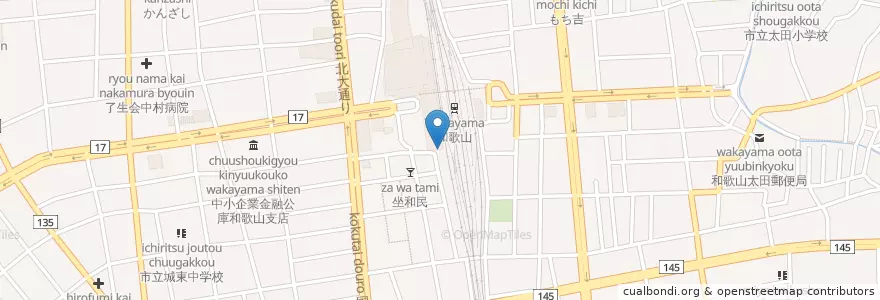 Mapa de ubicacion de 和歌山東警察署和歌山駅前交番 en ژاپن, 和歌山県, 和歌山市.