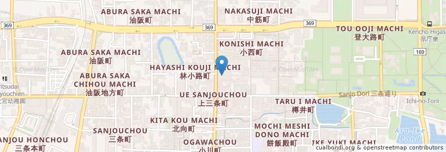 Mapa de ubicacion de 商工組合中央金庫 en Jepun, 奈良県, 奈良市.