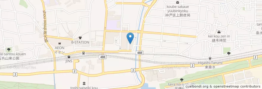 Mapa de ubicacion de 垂水区役所 en Japão, 兵庫県, 神戸市, 垂水区.