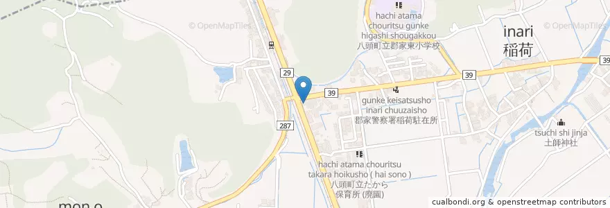Mapa de ubicacion de 堀越簡易郵便局 en 日本, 鳥取県, 八頭郡, 八頭町.