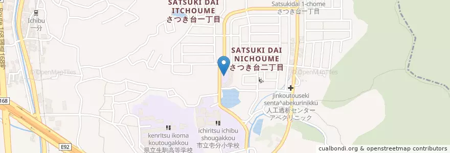 Mapa de ubicacion de 市立壱分幼稚園 en Japan, Nara Prefecture, Ikoma.