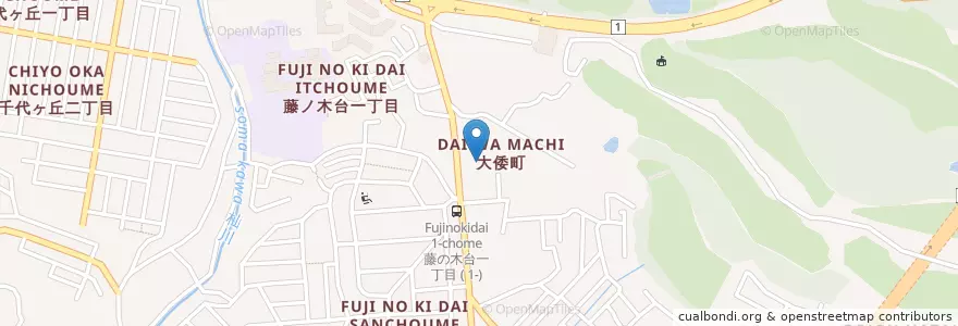 Mapa de ubicacion de 大倭病院 en 일본, 나라현, 나라시.