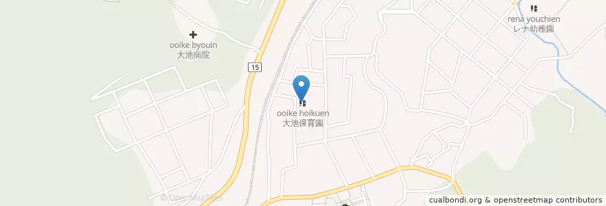 Mapa de ubicacion de 大池保育園 en Japão, 兵庫県, 神戸市, 北区.