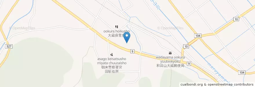 Mapa de ubicacion de 大蔵幼稚園 en Jepun, 兵庫県, 朝来市.