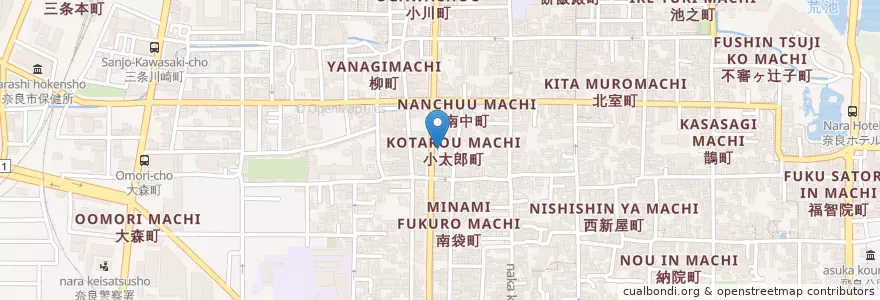 Mapa de ubicacion de 奈良ルーテル保育園 en 日本, 奈良県, 奈良市.