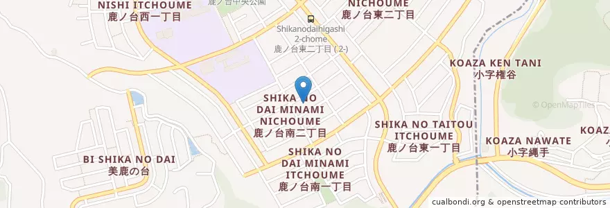 Mapa de ubicacion de 奈良佐保短大附属生駒幼稚園 en Japon, Préfecture De Nara, 生駒市.