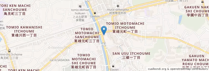 Mapa de ubicacion de 奈良富雄郵便局 en Japão, 奈良県, 奈良市.