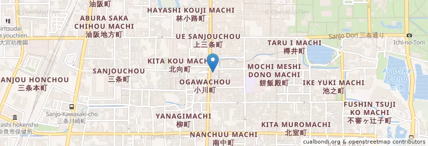 Mapa de ubicacion de 奈良小川町郵便局 en Japan, Nara Prefecture, Nara.