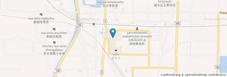 Mapa de ubicacion de 奈良県高田旅券センター en Japón, Prefectura De Nara, 大和高田市.