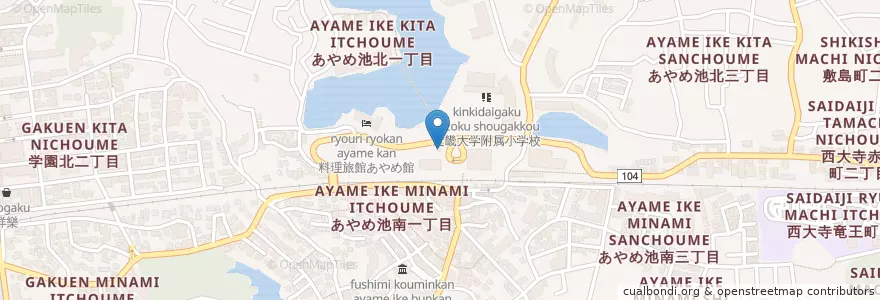 Mapa de ubicacion de 奈良西警察署あやめ池交番 en اليابان, 奈良県, نارا.