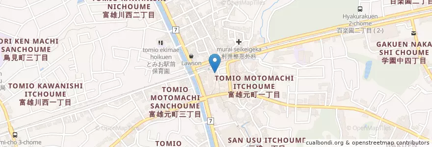 Mapa de ubicacion de 奈良西警察署富雄駅前交番 en Japonya, 奈良県, 奈良市.