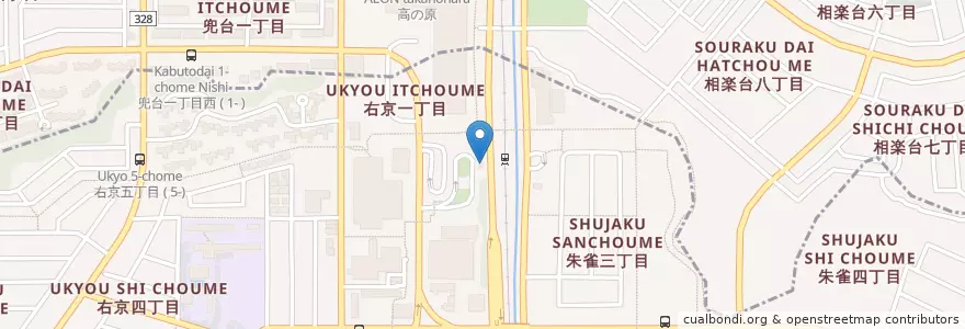 Mapa de ubicacion de 奈良警察署近鉄高の原駅前交番 en ژاپن, 京都府, 木津川市.