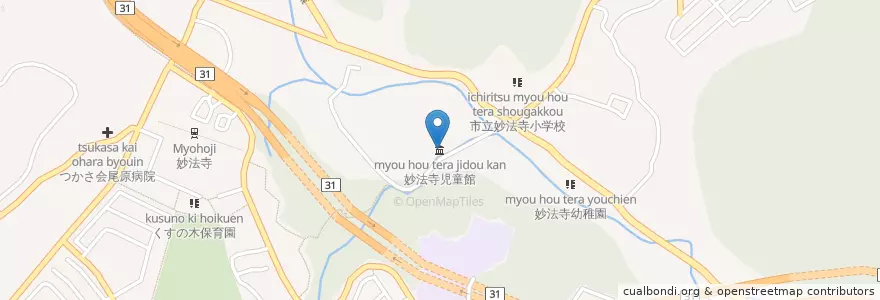 Mapa de ubicacion de 妙法寺児童館 en Jepun, 兵庫県, 神戸市, 須磨区.