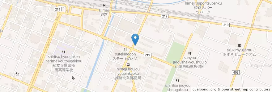 Mapa de ubicacion de 姫路警察署姫路駅南交番 en Japan, 兵庫県, 姫路市.