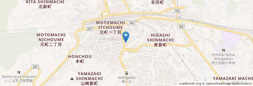 Mapa de ubicacion de 学芳会倉病院 en Japan, Präfektur Nara, 生駒市.