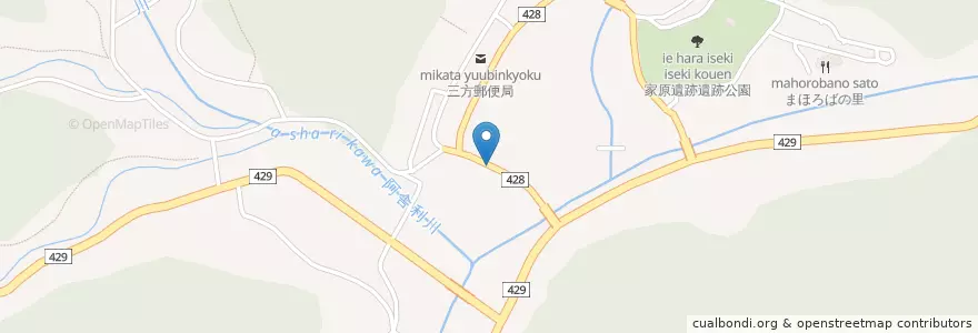 Mapa de ubicacion de 宍粟警察署三方駐在所 en Япония, Хёго, 宍粟市.