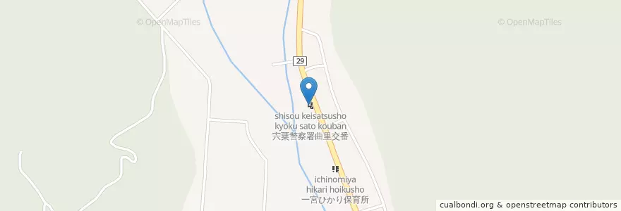 Mapa de ubicacion de 宍粟警察署曲里交番 en ژاپن, 兵庫県, 宍粟市.