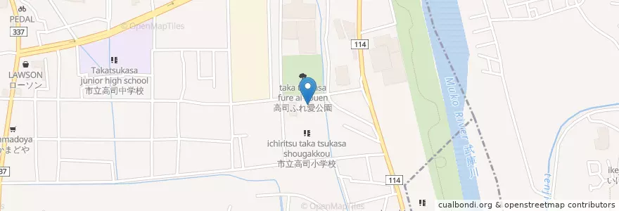 Mapa de ubicacion de 宝塚市立高司児童館 en اليابان, 兵庫県, 宝塚市.