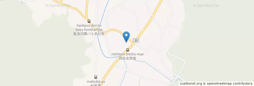 Mapa de ubicacion de 宝塚市西消防署西谷分遣所 en اليابان, 兵庫県, 宝塚市.