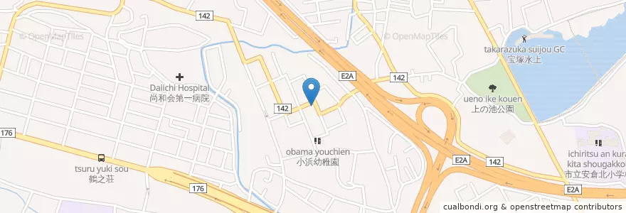 Mapa de ubicacion de 宝塚警察署小浜交番 en اليابان, 兵庫県, 宝塚市.