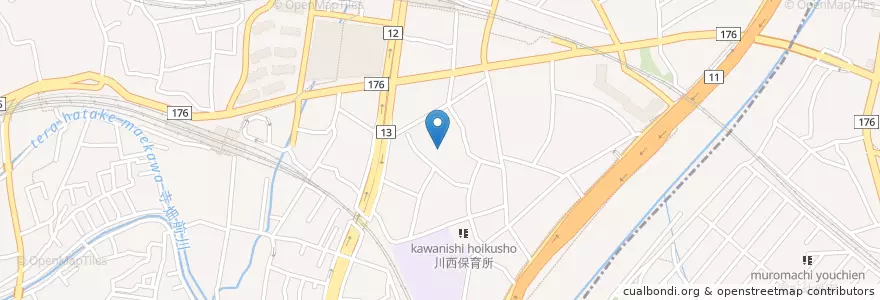 Mapa de ubicacion de 川西幼稚園 en Giappone, Prefettura Di Hyōgo, 川西市.