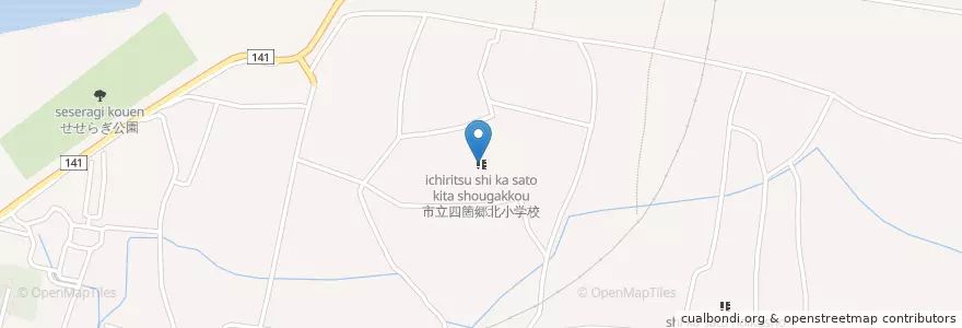 Mapa de ubicacion de 市立四箇郷北小学校 en 日本, 和歌山県, 和歌山市.