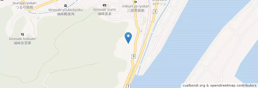 Mapa de ubicacion de 市立城崎小学校 en Japan, Hyogo Prefecture, Toyooka.