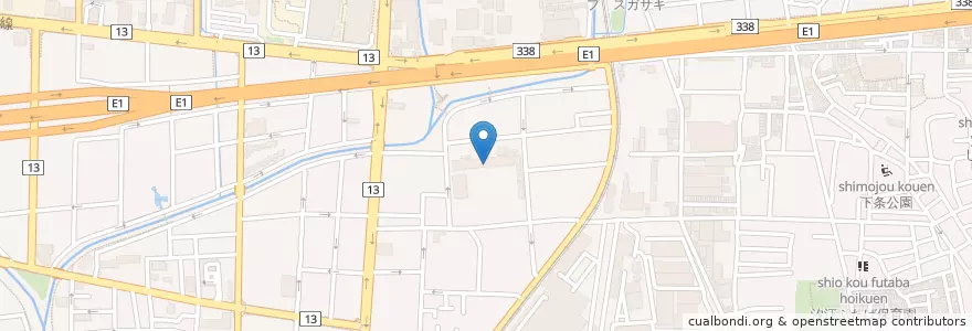 Mapa de ubicacion de 市立大成中学校 en Japan, 兵庫県, 尼崎市.