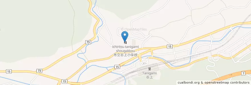 Mapa de ubicacion de 市立谷上小学校 en Giappone, Prefettura Di Hyōgo, 神戸市, 北区.