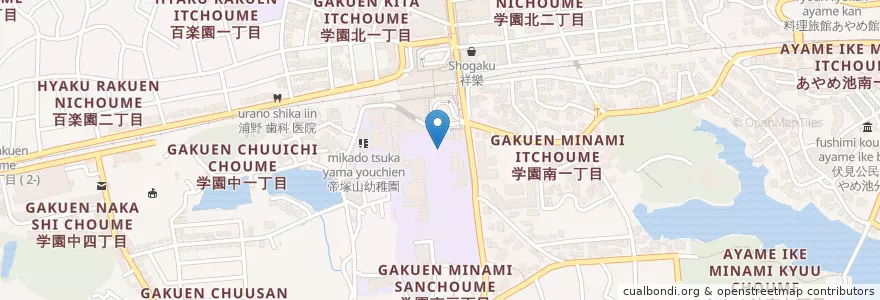 Mapa de ubicacion de 帝塚山大学（現代生活学部） en 日本, 奈良県, 奈良市.