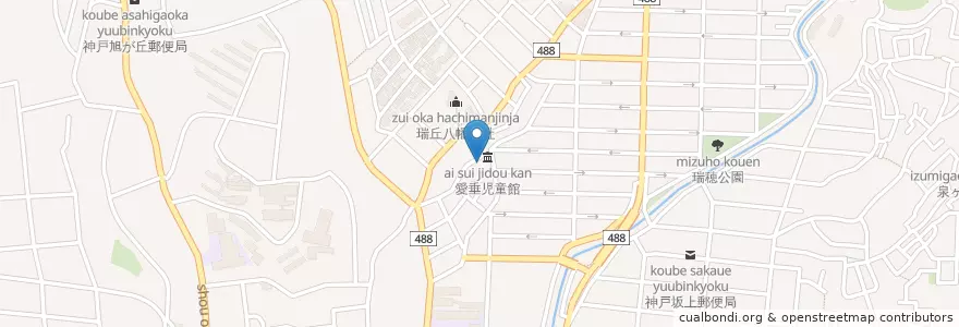 Mapa de ubicacion de 愛垂幼稚園 en 日本, 兵庫県, 神戸市, 垂水区.
