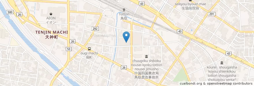 Mapa de ubicacion de 放送大学学園放送大学鳥取学習センター en 日本, 鳥取県, 鳥取市.