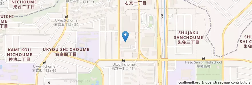 Mapa de ubicacion de 新生会総合病院高の原中央病院 en Jepun, 奈良県, 京都府, 木津川市, 奈良市.