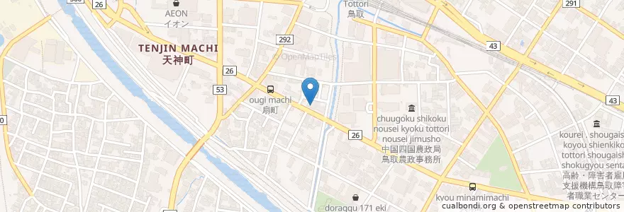 Mapa de ubicacion de 日本下水道事業団 近畿・中国総合事務所 鳥取事務所 en Japão, 鳥取県, 鳥取市.