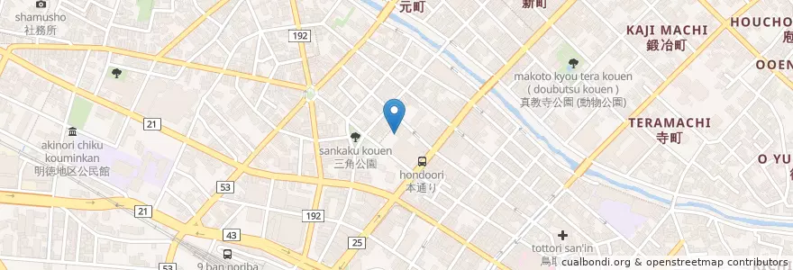 Mapa de ubicacion de 日本銀行鳥取事務所 en 일본, 돗토리현, 鳥取市.