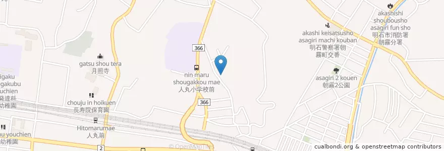 Mapa de ubicacion de 明南保育所 en Japan, Hyogo Prefecture, Akashi.