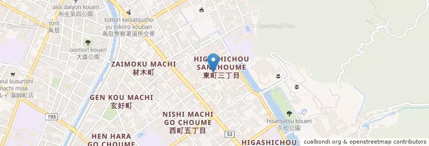 Mapa de ubicacion de 明和会医療福祉センター渡辺病院 en Giappone, Prefettura Di Tottori, 鳥取市.