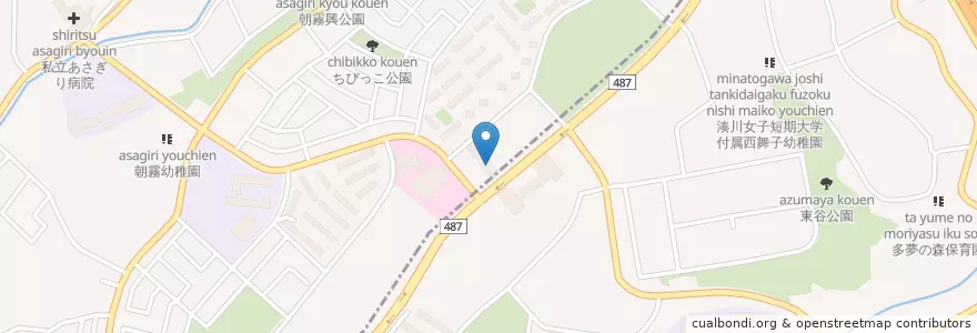 Mapa de ubicacion de 明石松が丘郵便局 en 日本, 兵库县/兵庫縣, 明石市.