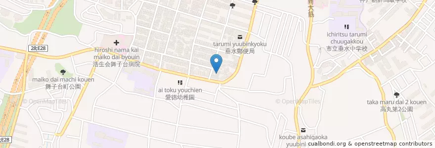 Mapa de ubicacion de 星陵台児童館 en Japan, 兵庫県, Kobe, 垂水区.