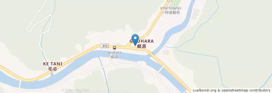 Mapa de ubicacion de 智頭警察署郷原駐在所 en Japão, 鳥取県, 八頭郡, 智頭町.
