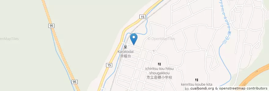 Mapa de ubicacion de 有馬警察署唐櫃交番 en Japon, Préfecture De Hyōgo, 神戸市, 北区.