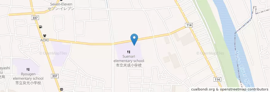 Mapa de ubicacion de 末成幼稚園 en اليابان, 兵庫県, 宝塚市.