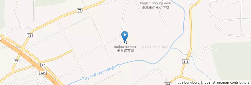 Mapa de ubicacion de 東条保育園 en 日本, 兵庫県, 加東市.