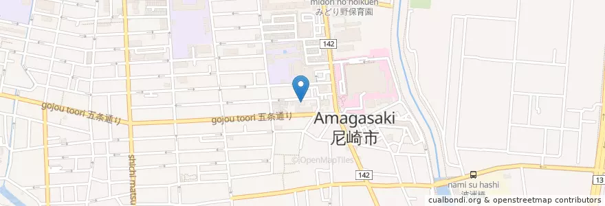 Mapa de ubicacion de 東難波乳児保育所 en Japan, Hyogo Prefecture, Amagasaki.