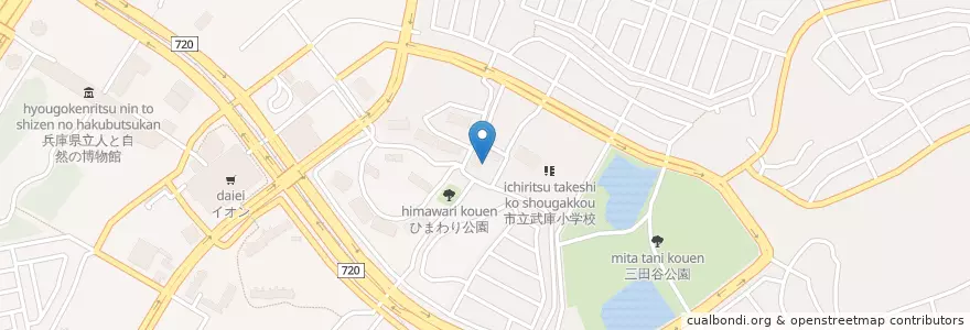 Mapa de ubicacion de 湊川女子短期大学附属北摂第一幼稚園 en Japon, Préfecture De Hyōgo, 三田市.