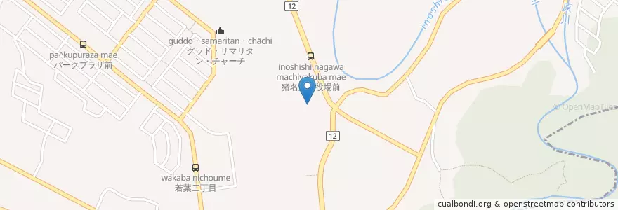 Mapa de ubicacion de 猪名川町役場 en Japão, 兵庫県, 川辺郡, 猪名川町.