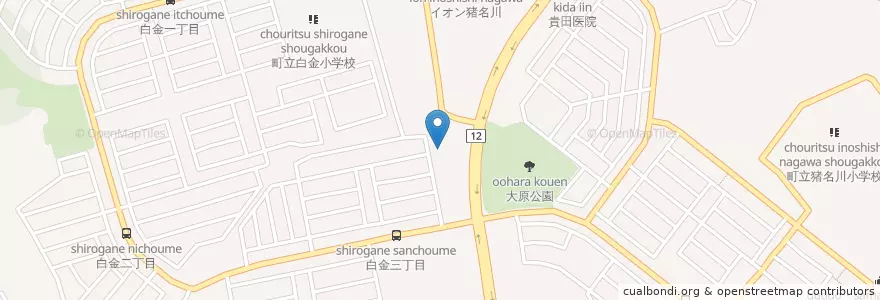 Mapa de ubicacion de 猪名川郵便局 en 日本, 兵庫県, 川辺郡, 猪名川町.